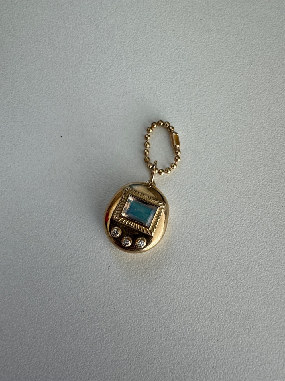 Mama Gemagotchi Moonstone Squared 14k